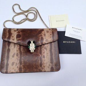 Bulgari Serpenti Snakeskin Handbag